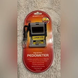 SPORTLINE Big Screen Pedometer 7 Functions With Security Leash Weight Loss Walk